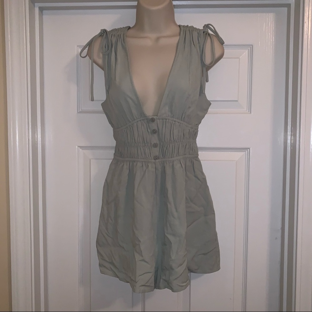 Le Lis Mint Low Cut Romper